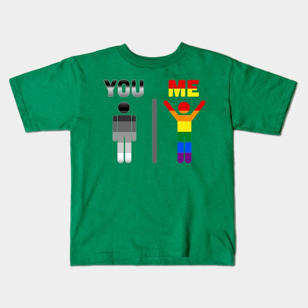 You Me LGBT Gay Pride T shirt Kids T-Shirt by Mommag9521